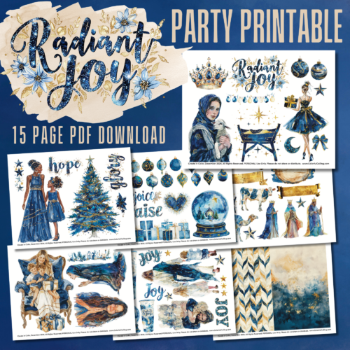 “Radiant Joy” Party Printable